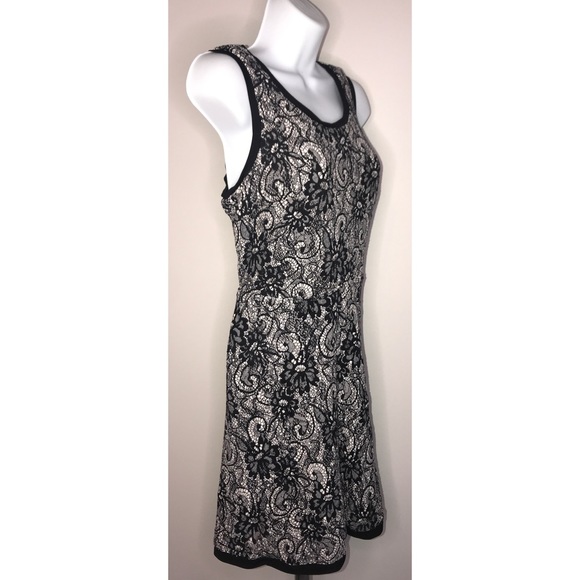 Loft Side Zip Black & Beige 10P Dress - Picture 3 of 7